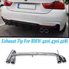 Exhaust Tip Stainless Steel Car Exhaust Pipe Black Tail Pipe Muffler Tip Tail Pipe For BMW F32 418i 420i 430i