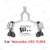 Tybosi Polish Finish Mercedes Benz C63 W204 6.2L AMG Car Catback Exhaust System High Performance Electronic Valve Muffler