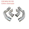 High-performance exhaust head, BMW M5, M6, M8, f90, V8, 4.4 t, direct flow heat insulation, catless downpipe